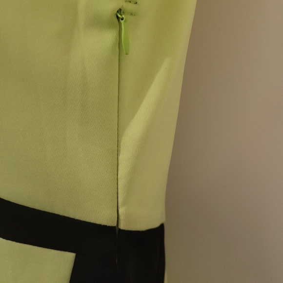 Chic-a-booti Lime green and black dress. - Picture 3 of 4
